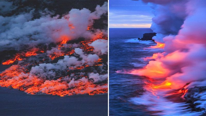 Daredevils Capture Incredible Lava Photographs, Braving Near-Scalding Waters