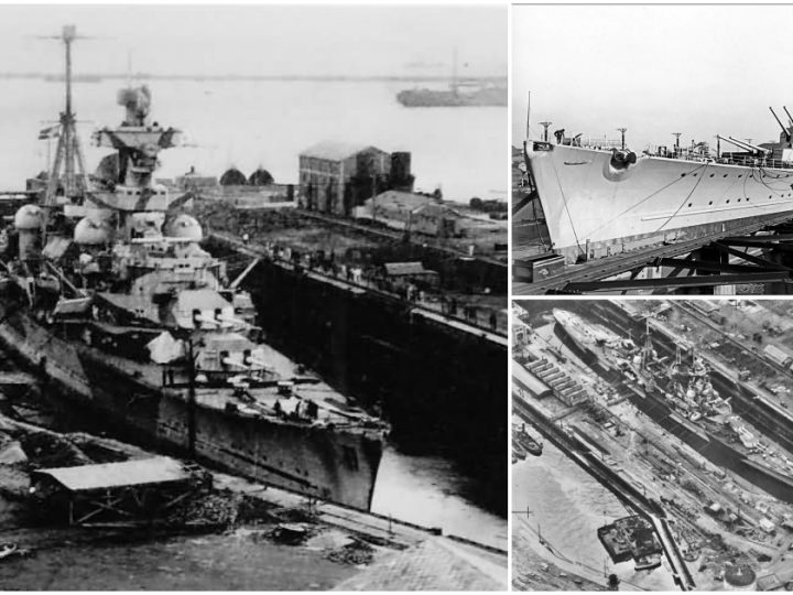 The German Heavy Cruiser Admiral Hipper Docked in Brest, 1941